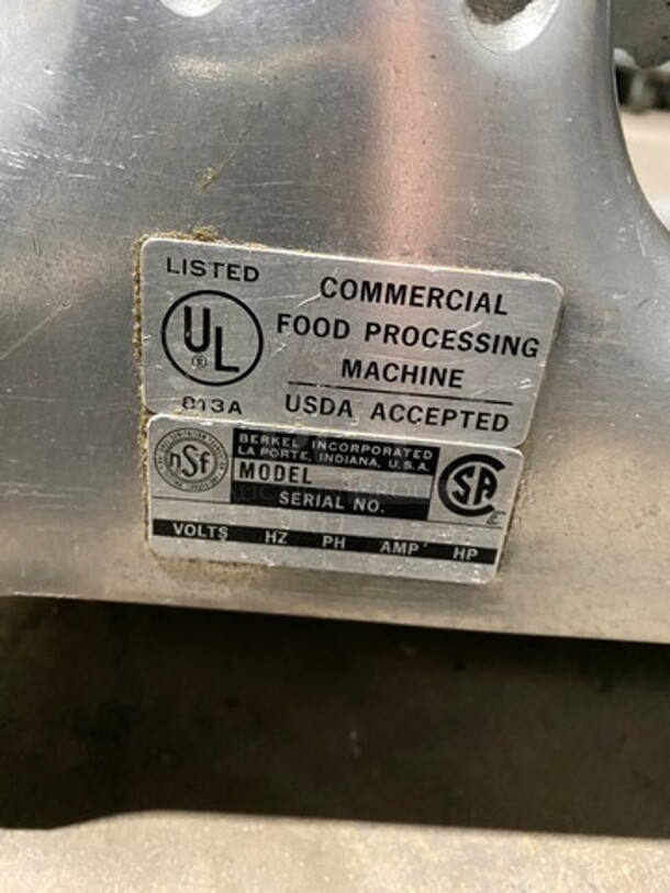 Berkel Commercial Countertop Deli/ Meat Slicer! All Stainless Steel! - Image 7 of 8