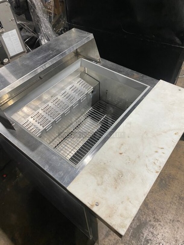 Continental Commercial Refrigerated Sandwich Prep Table! With Commercial Cutting Board! With Single Door Storage Space Underneath! All Stainless Steel! On Casters! Model: SW3212M SN: 15445643 115V 60HZ 1 Phase - Image 10 of 10