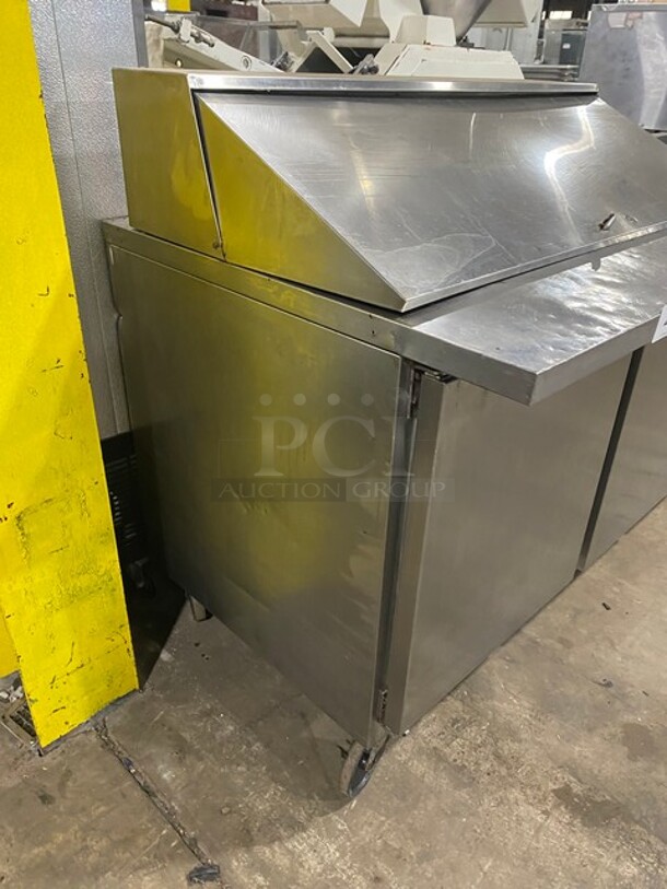 Amazing Beverage Air! All Stainless Steel Commercial Sandwich  Prep Table! On Commercial Casters! Electric Powered!110v - Image 2 of 9