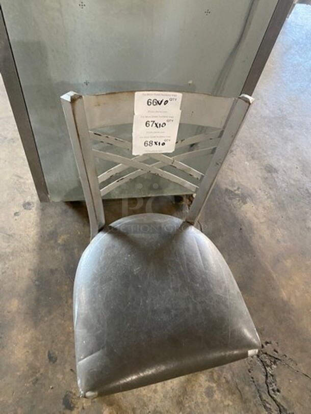 Grey Cushioned Chairs! With Metal Body! 10x Your Bid! - Image 5 of 6
