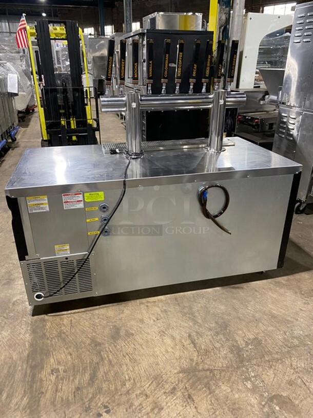 AMAZING! Beverage Air Commercial Refrigerated 10 Tap Cold Brew Coffee Kegerator! With 2 Door Storage Space Underneath! Model: WTR67AHCMMB SN: 13304505 115V 60HZ 1 Phase - Image 3 of 9