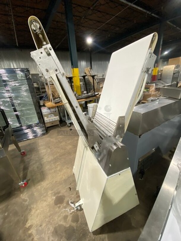 WOW! Rondo Seewer Commercial Floor Style Reversible Dough Sheeter! Stainless Steel Body! Model: SYN603 SN: 10955! 208V 3 Phase! Working When Removed!  - Image 3 of 9