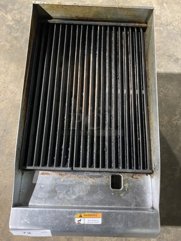CPG Commercial Countertop Natural Gas Powered 15" Char Broiler Grill! With Back & Side Splashes! All Stainless Steel! Model CBR15 Serial 351CRCPG15! On Legs! - Image 5 of 9