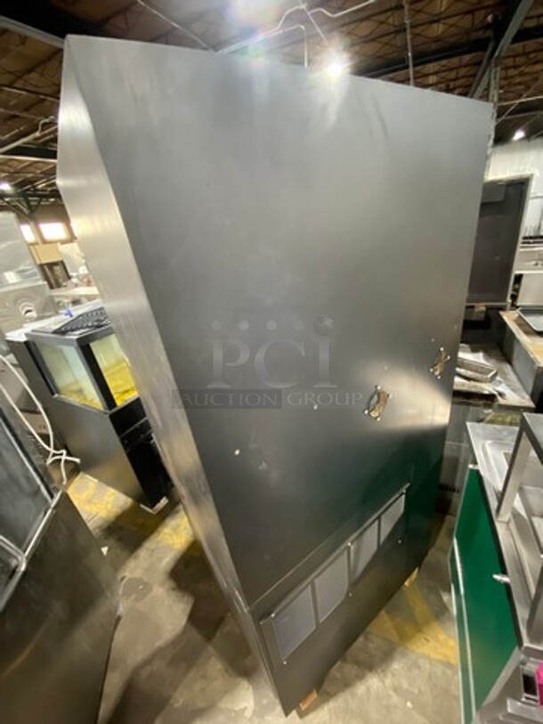 WOW! NEW! Structural Concepts Bakery Goods/Food Display Case Merchandiser! Commercial Work Top/ Prep Station! With Overhead Cabinet! With Food Pan Cut Out! 3 Small Compartment Storage! With Legs! - Image 3 of 7