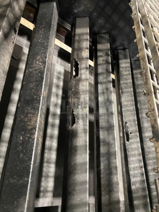 AMAZING FIND! Attias Commercial Natural Gas Powered Dual Sided Rotating Charcoal Broiler Grill! All Stainless Steel! On Casters! WORKING WHEN REMOVED! - Image 7 of 11