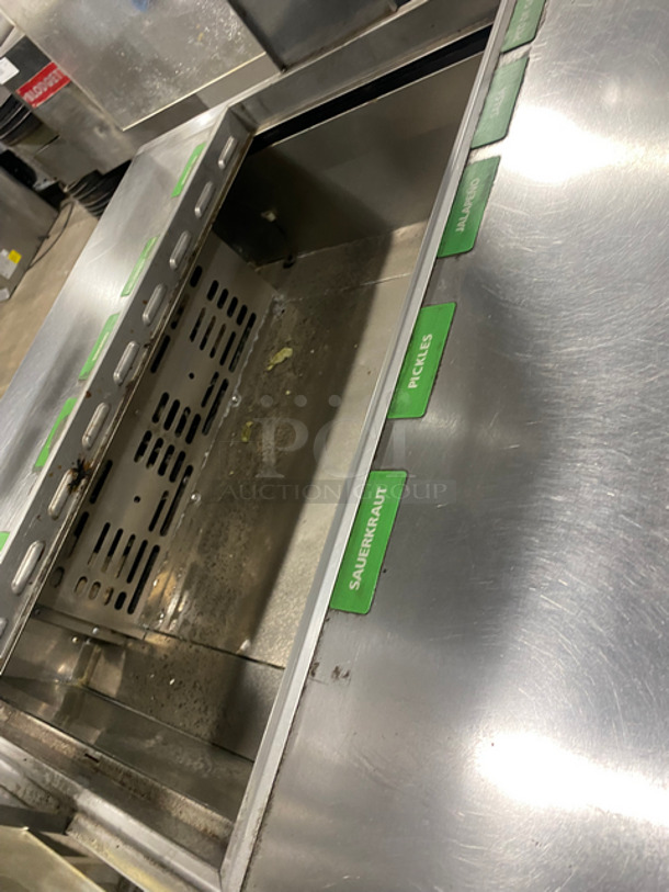 NICE! Turbo Air Refrigerated Salad Bar Island! With Sneeze Guard! Single Door Storage Space Underneath! All Stainless Steel! On Casters! Model: MST28711S SN: MS2TS10129 115V 60HZ 1 Phase - Image 5 of 8