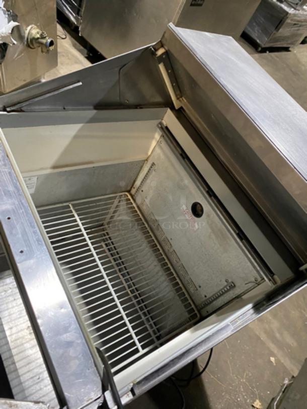 Silver King Commercial Refrigerated Sandwich Prep Table! With Single Door Storage Space Underneath! All Stainless Steel! On Casters! Model: SKP2712 SN: SAGH93903A 115V 60HZ 1 Phase - Image 5 of 8