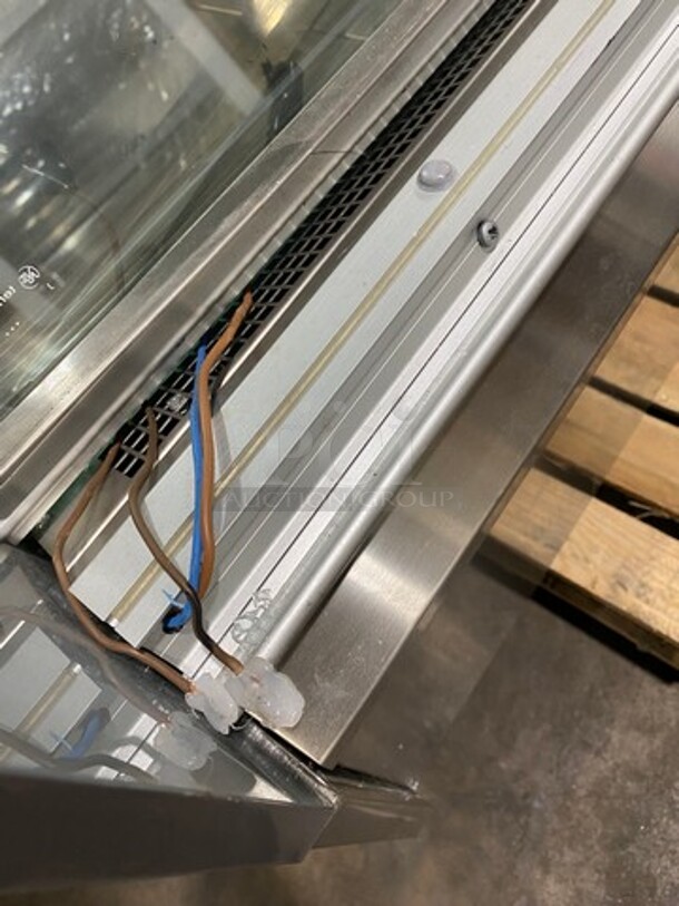 SCRATCH-N-DENT! LATE MODEL! 2019 Infrico Commercial Refrigerated Bakery Display Case Merchandiser! With Sliding Rear Access Doors! Stainless Steel Body! Model: VBR18FG SN: 104010018193043 115V 60HZ 1 Phase! Top Glass Is Broken! - Image 10 of 11