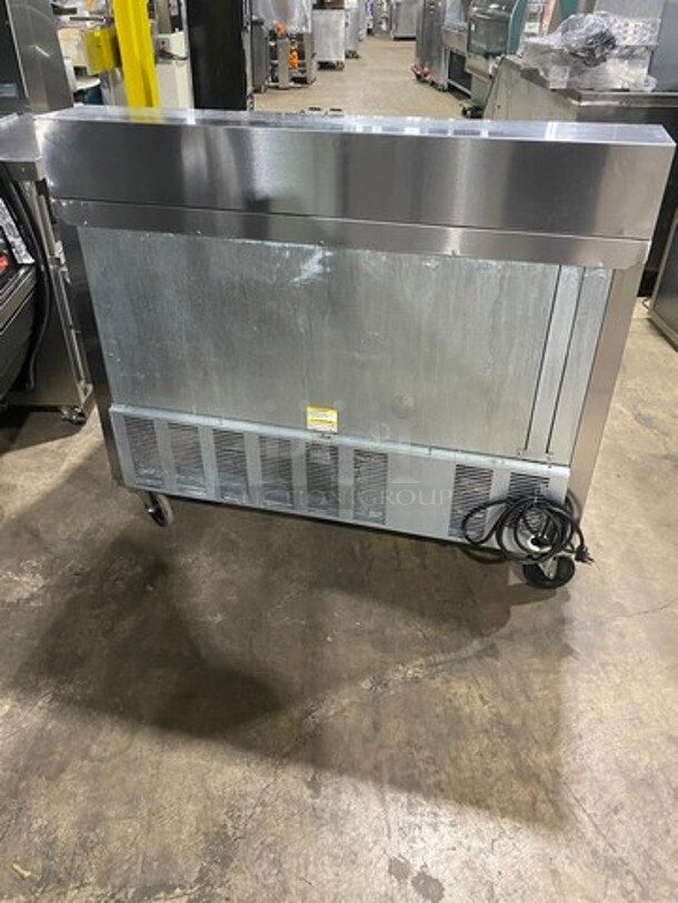 Beverage Air Commercial Refrigerated Sandwich Prep Table! With 4 Drawer Storage Space Underneath! All Stainless Steel! On Casters! Model: SPED48124 SN: 11813575 115V 60HZ 1 Phase - Image 4 of 9