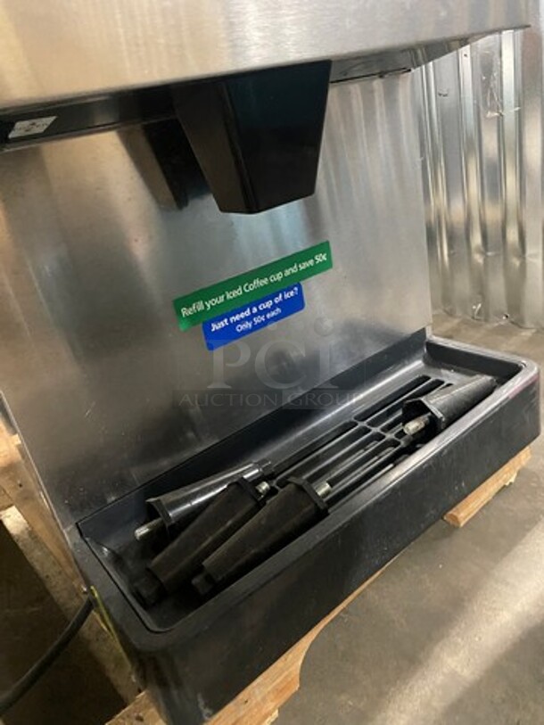 WOW! SCRATCH-N-DENT! LATE MODEL! Hoshizaki Commercial Countertop Refrigerated Ice Maker/Dispenser And Water Dispenser! All Stainless Steel! With Legs! Model: DCM270BAH SN: B17498L 115/120V 60HZ 1 Phase - Image 7 of 8