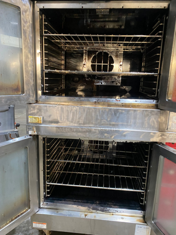 Vulcan Commercial Double Deck Convection Oven! With View Through Doors! Metal Oven Racks! All Stainless Steel! On Casters! 2x Your Bid Makes One Unit! - Image 5 of 9