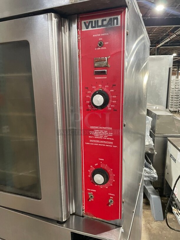 Vulcan Commercial Natural Gas Powered Double Stacked Convection Ovens! All Stainless Steel! On Casters! 2x Your Bid Makes One Unit!  - Image 7 of 9