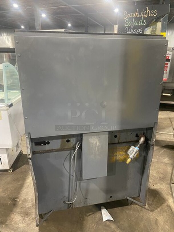 Garland Commercial Natural Gas Powered 6 Burner Stove! With Raised Back Splash And Salamander Shelf! With Oven Underneath! All Stainless Steel! On Legs! - Image 3 of 9