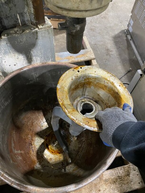 Hobart Commercial Floor Style Heavy Duty Mixer! With Mixing Bowl! With Hook Attachment! - Image 8 of 11
