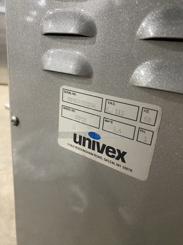 NICE! UNIVEX  20qt Countertop Planetary Mixer With Guard! Heavy Duty Stainless Steel Bowl! Model SRM20 Serial SRM204930244! Working When Removed!  - Image 5 of 10