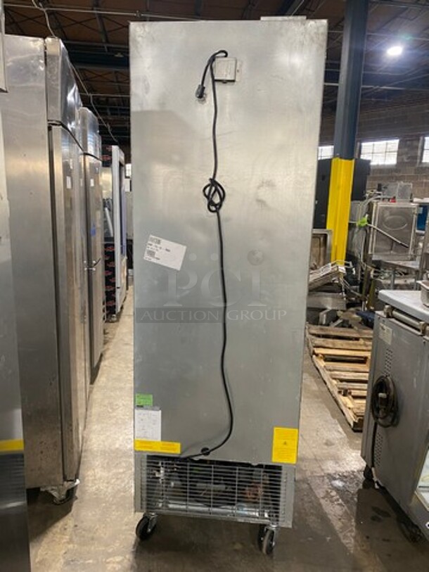 LATE MODEL! 2022 Asber Commercial Single Door Reach In Freezer! All Stainless Steel! On Casters! Working When Removed! Model: ARF23HFHC SN: 8102519008 115V 60HZ 1 Phase - Image 2 of 9