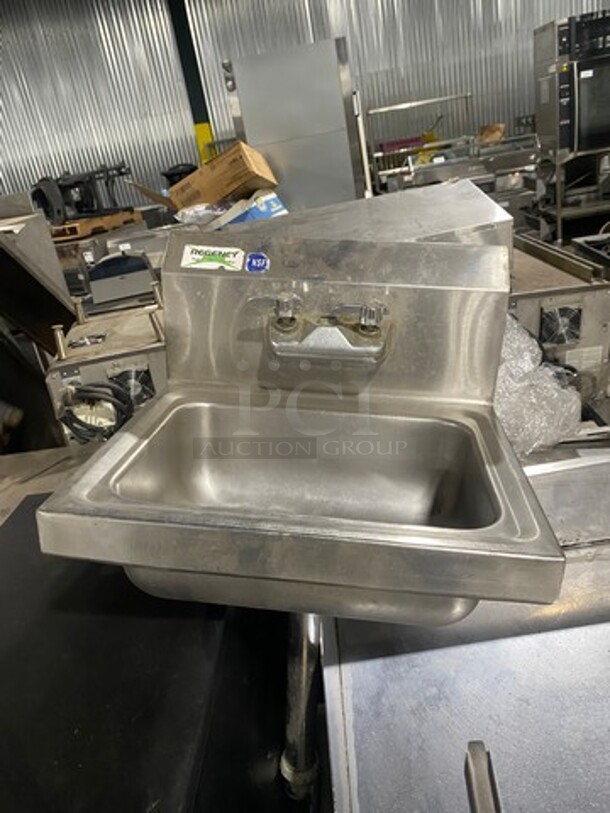 Regency All Stainless Steel Wall Mounted Hand Washing Sink!  - Image 1 of 8