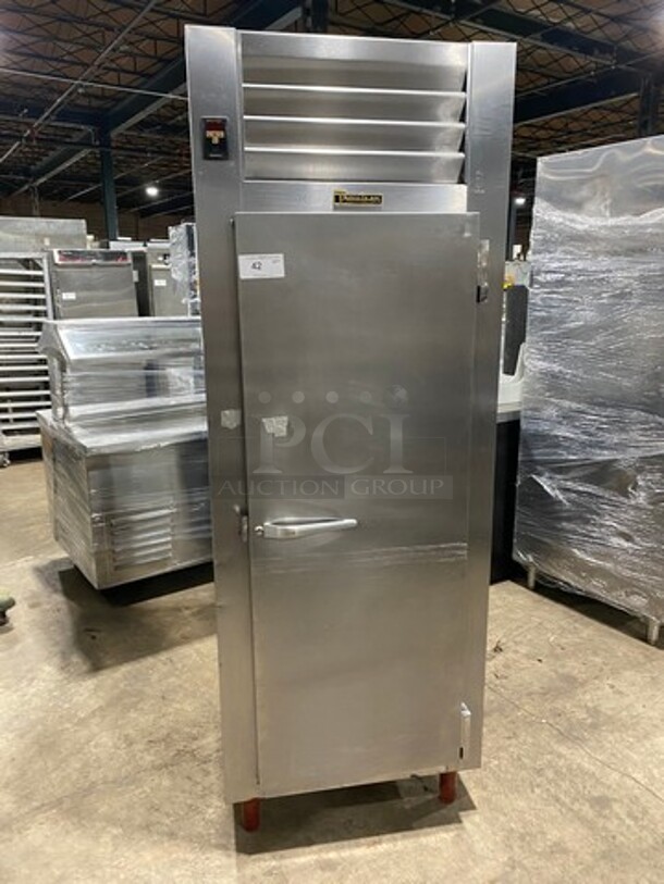 Traulsen Commercial Single Door Reach In Cooler! All Stainless Steel! On Legs! Model: RHT132WUT SN: T92797D05 115V 60HZ 1 Phase