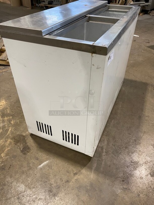 Summit 2 Top Sliding Door Refrigerated Beer Bottle Cooler! Model SCFR100MAN Serial 2017031083!  115V 1 Phase! On casters!  - Image 2 of 8