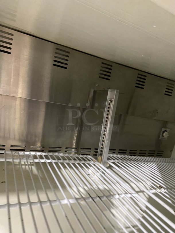 TURBO AIR Undercounter 2 Door Stainless Steel Refrigerator W/ Poly Coated Racks!  On Casters! Model TUR-48SD Serial UR48808053 115V/60Hz/1 Phase  - Image 6 of 8