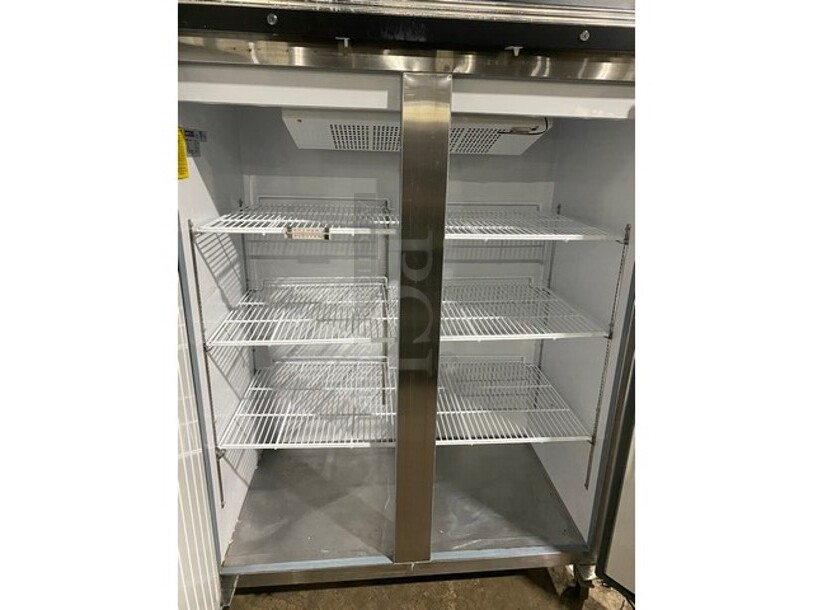 Central Commercial 2 Door Reach In Refrigerator! With Poly Coated Racks! All Stainless Steel! Model 69K032 Serial 4067188! 115V 1Phase! On Casters! - Image 6 of 10
