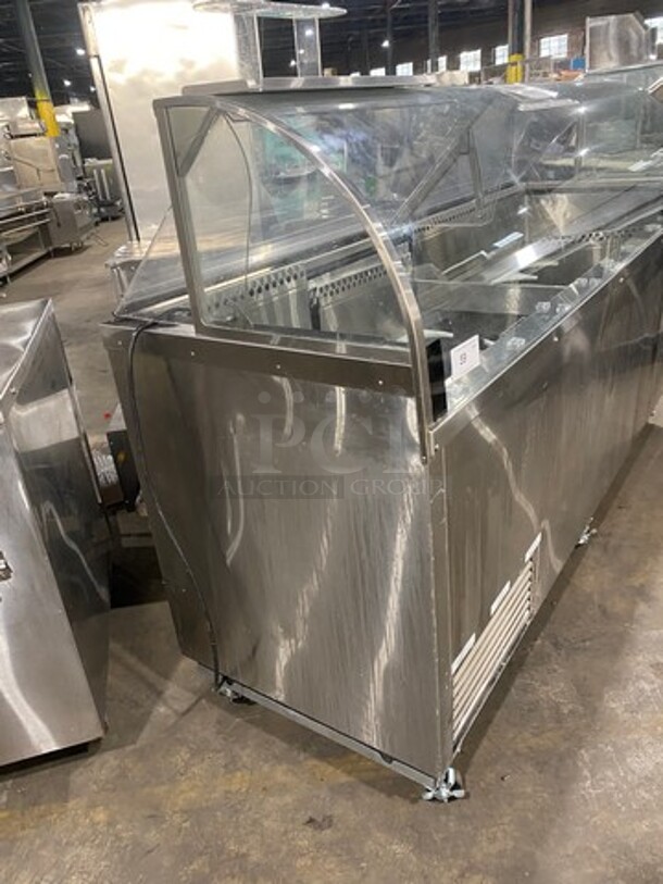 NICE! LATE MODEL! 2017 Nelson Commercial Refrigerated 16 Flavor Ice Cream Dipping Cabinet/ Display Case! With Curved Front Glass! With 2 Flip Open Rear Access Doors! Stainless Steel Body! On Casters! WORKING WHEN REMOVED! Model: 16DIPHVSE SN: N1818106 115V 60HZ 1 Phase - Image 2 of 8