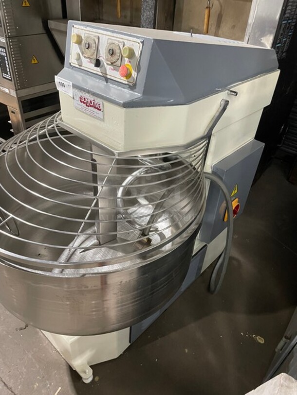 AMAZING! Sottoriva Commercial Floor Style Spiral Dough Mixer! With Stainless Steel Mixing Bowl! With Bowl Guard! 220V! Model: SPRINT/160 SN: 17512! - Image 2 of 10