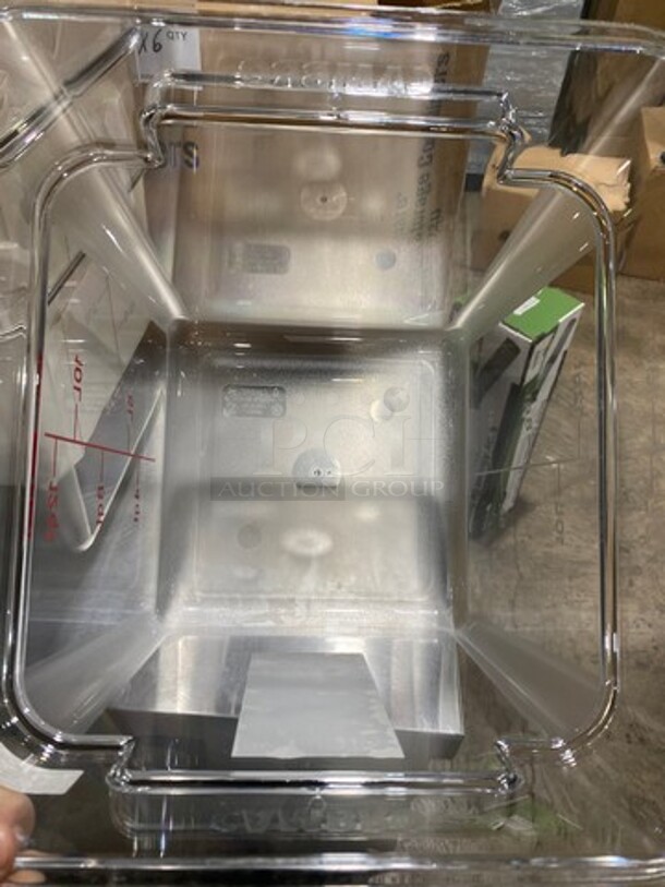 NEW! IN THE BOX! Cambro 18Qt Clear Poly Food Containers! 6 In A Box! 1 Box Per Number! 6x Your Bid! - Image 6 of 8