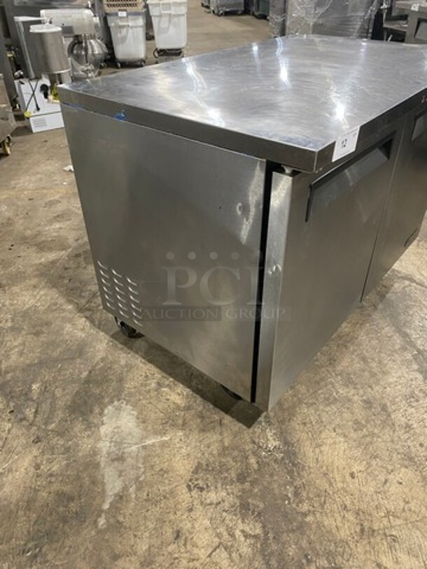 Master Bilt Commercial 2 Door Lowboy/Worktop Freezer! With poly Coated Racks! All Stainless Steel! On Casters! Model: UC48DF SN: HZ100016 115V 60HZ 1 Phase - Image 2 of 8