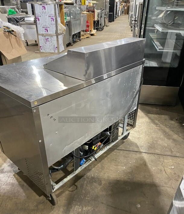 COOL! True Commercial Refrigerated Sandwich Prep Table! With 2 Door Underneath Storage Space! All Stainless Steel! On Casters! Model: TSSU4808 SN:4940880 115V 1PH - Image 4 of 9