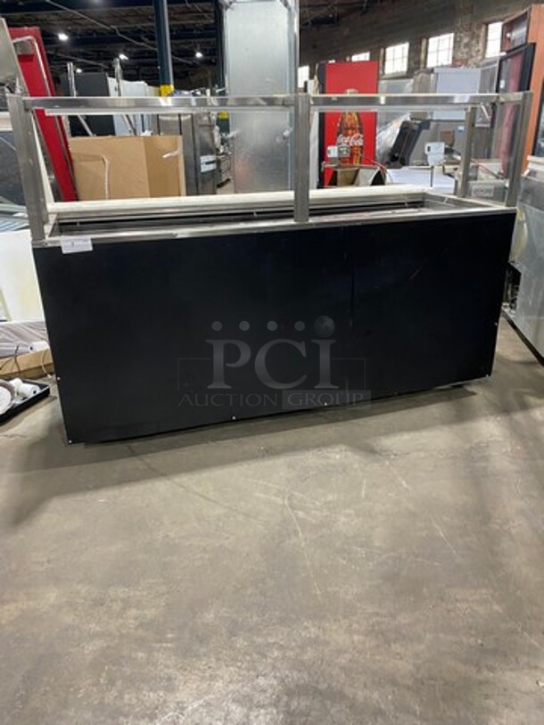 Ciam Commercial Refrigerated Sandwich Prep Station! With Sneeze Guard! With Commercial Cutting Board! With Underneath Storage Space! All Stainless Steel! Model: F83S3RV200 SN: SN2758PC 120V 60HZ 1 Phase! Working When Removed! - Image 1 of 11