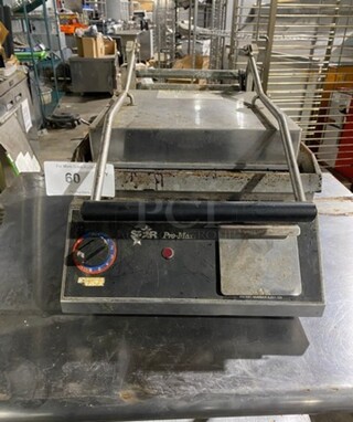 Star Pro Max Commercial Countertop Panini/Sandwich Grill! With Flat Press! All Stainless Steel! Model: GR14 SN: GS140708A0074 120V