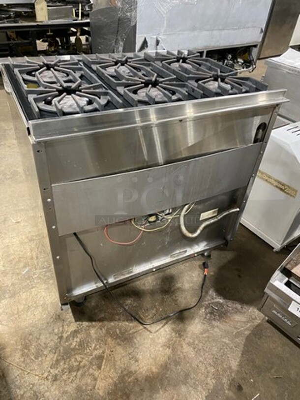 Viking Commercial Natural Gas Powered 6 Burner Range! With Convection Oven Underneath! All Stainless Steel!  - Image 3 of 9