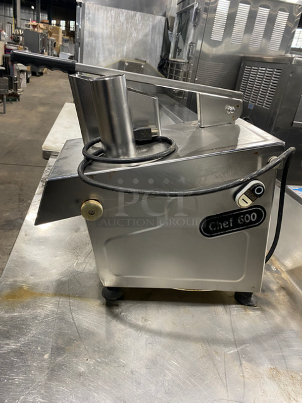 CELME Commercial Countertop Manual Vegetable Cutter/Slicer Machine! Perfect For Food Preparation! All Stainless Steel! Model: Chef600 SN: 12070002 115V 60HZ 1 Phase - Image 2 of 8