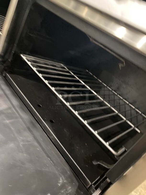 GREAT! Southbend Commercial Natural Gas Powered 10 Burner Stove! With Raised Back Splash And Salamander Shelf! With 2 Full Size Oven Underneath! All Stainless Steel! On Legs! Model: 320D SN: 20N04G53572 - Image 8 of 11
