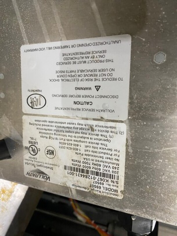 Vollrath Commercial Countertop Electric Powered 2 Burner Induction Range! Model: 69507 SN: K06701284431001 208/240V - Image 8 of 9