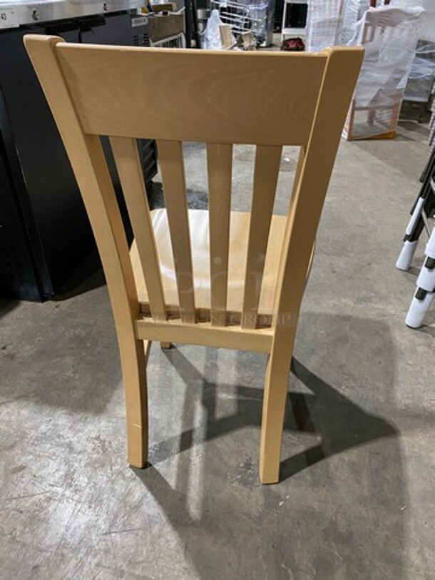 Brand New! Napa European Beechwood Slot Back Wood Dining Chairs! 3 X Yoyr Bid!  - Image 3 of 7