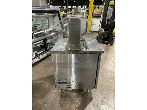 Turbo Air Refrigerated Salad Bar Island! Single Door Storage Space Underneath! All Stainless Steel! Model MST28711S SN: MS2TA02021 115V - Image 2 of 8