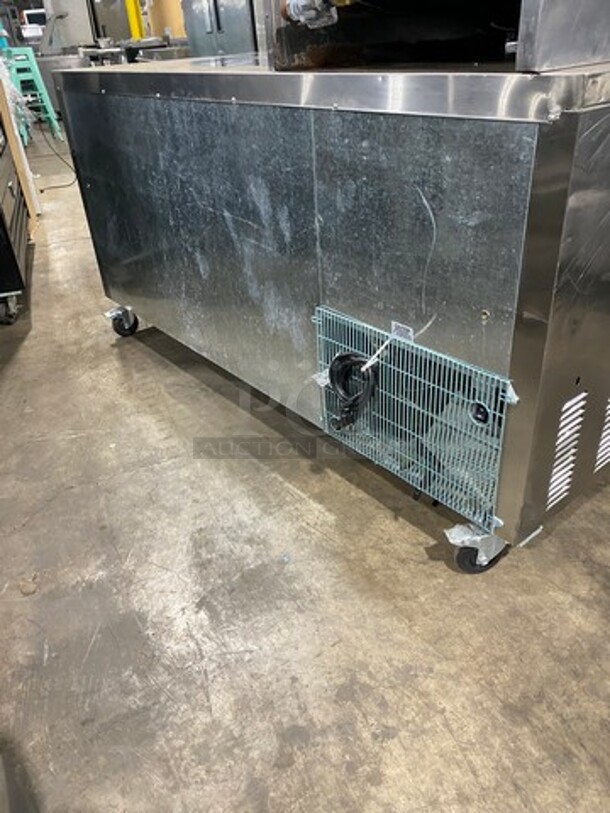 Leader Commercial 3 Door Under The Counter/ Work Top Cooler! With Poly Coated Racks! All Stainless Steel! On Casters! Model: LB72S/C SN: GA09M1922 115V 60HZ 1 Phase - Image 4 of 8