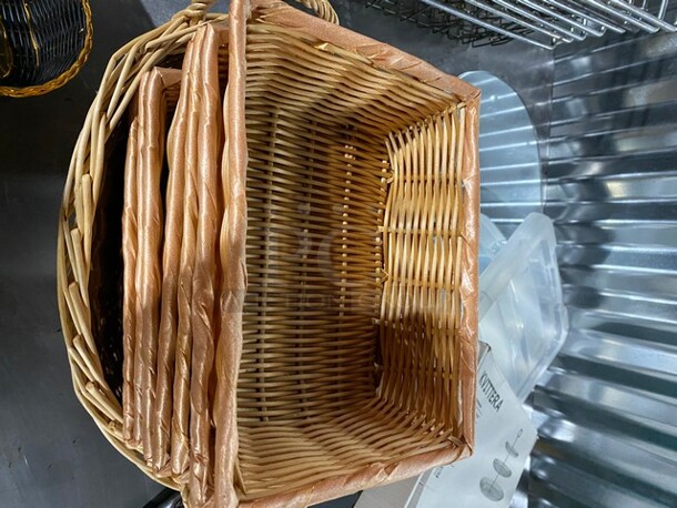 COOL! Light & Dark Woven Bread Baskets! 9 X Your Bid! - Image 3 of 9