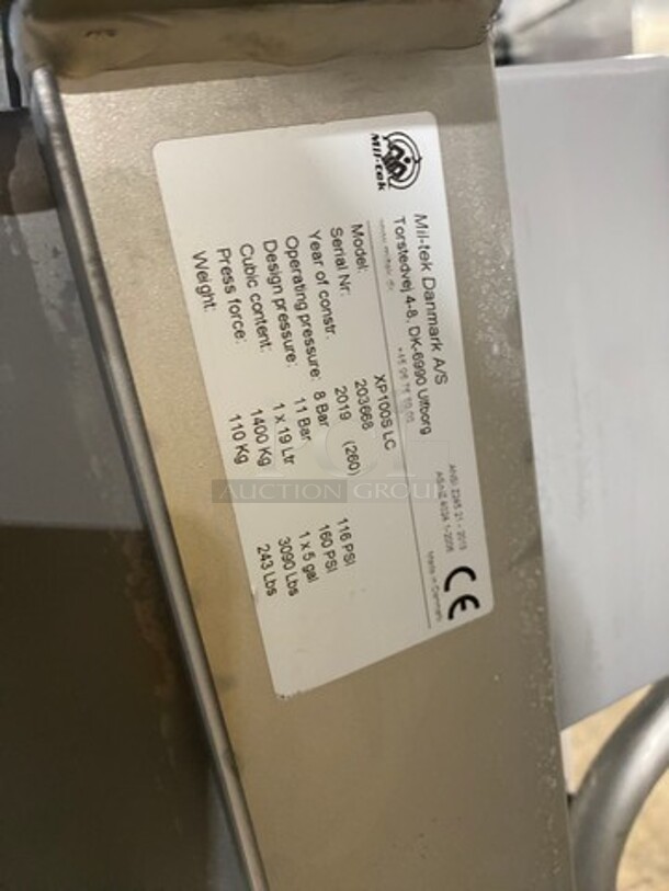 AWESOME! MIL-TEK DANMARK MODEL-XP100S: Offshore Waste Compactor, Stainless Steal. - Image 6 of 7