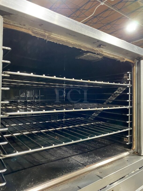 (x2) Sunfire Commercial Natural Gas Powered Double Deck Convection Oven! With View Through Doors! Metal Oven Racks! All Stainless Steel! 2x Your Bid Makes One Unit! MODEL 8061 SN:9901CJ0346 115V 1PH - Image 5 of 10