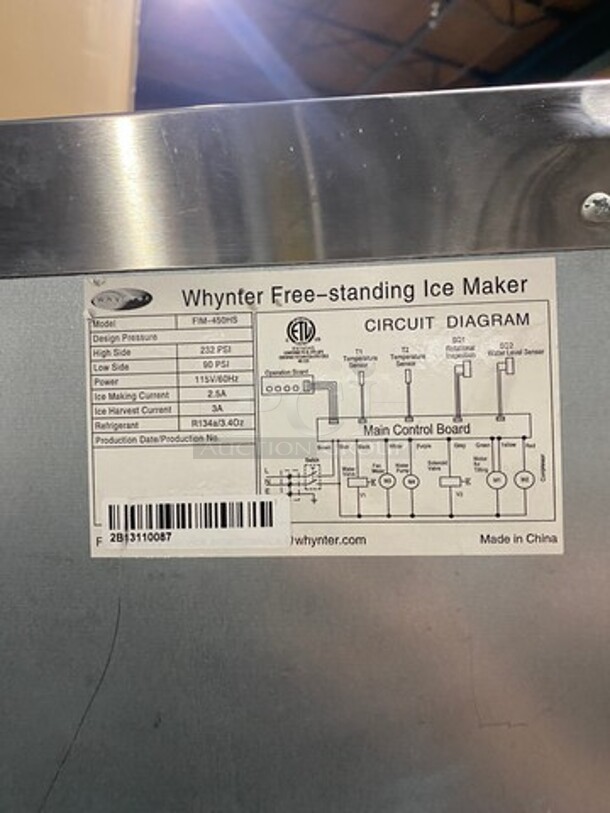 NEW! OUT OF THE BOX! SCRATCH-N-DENT! Whynter Undercounter Ice Maker! Model: FIM450HS 115V - Image 5 of 9