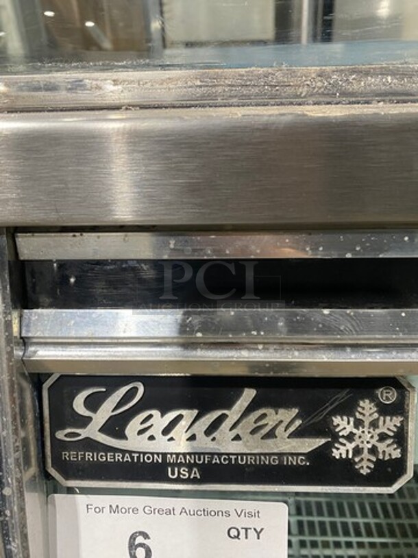 Leader Commercial Leader Commercial Refrigerated Bakery/Deli Case! With Slanted Front Glass! With Sliding Rear Access Doors! All Stainless Steel Body! Model: SDL48SC SN: PW01S1711 115V 60HZ 1 Phase - Image 12 of 12