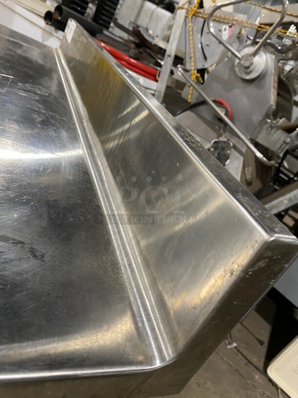 Stafford-Smith Heavy Duty Stainless Steel Open Base Worktable With Raised Back Splash! - Image 6 of 7