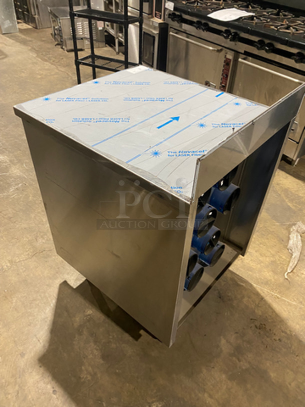 Commercial Worktop/ Slushie Station! Back Splash! With Cup Holders/ Dispensers! All Stainless Steel! On Legs! - Image 5 of 5