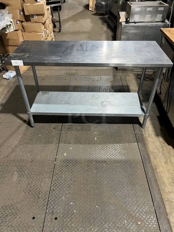 Eagle Solid Stainless Steel Work Top/ Prep Table! With Storage Space Underneath! On Legs! Model: ET2460B SN: 1003232092
