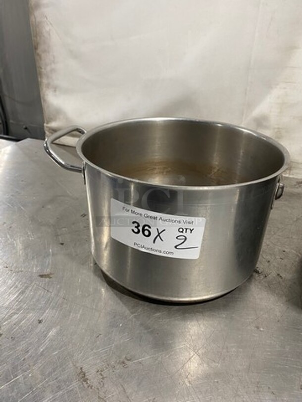 Metal Stock Pots! With Single Side Handle! 2x Your Bid! - Image 2 of 7