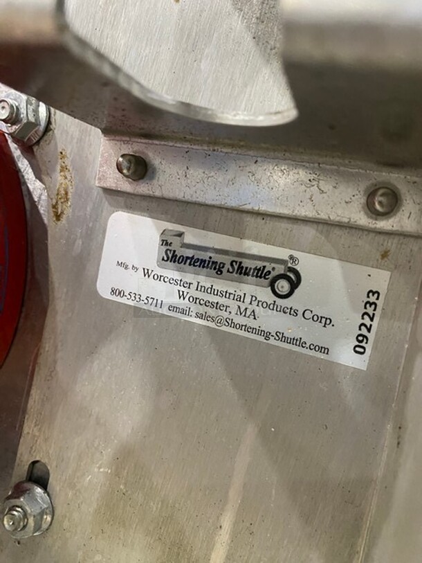 WOW! Shortening Shuttle Commercial Stainless Steel Waste Oil Transport Container! With Pump! On Casters! - Image 8 of 9