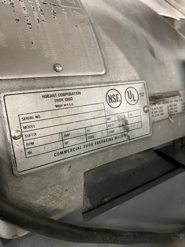 Hobart Commercial Countertop Deli/ Meat Slicer! All Stainless Steel! Model: 2712 SN: 561207821 120V - Image 7 of 8
